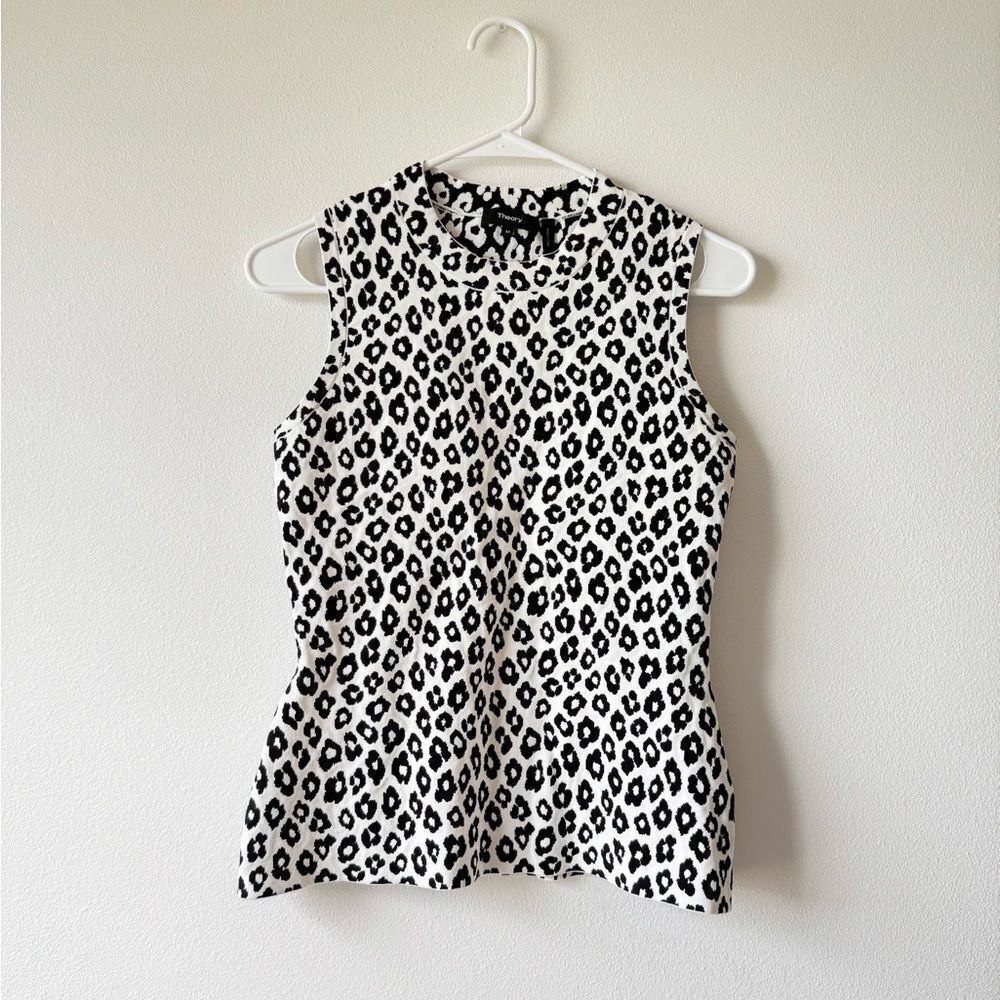 Theory Leopard Print Shell Top - Picture 2 of 4